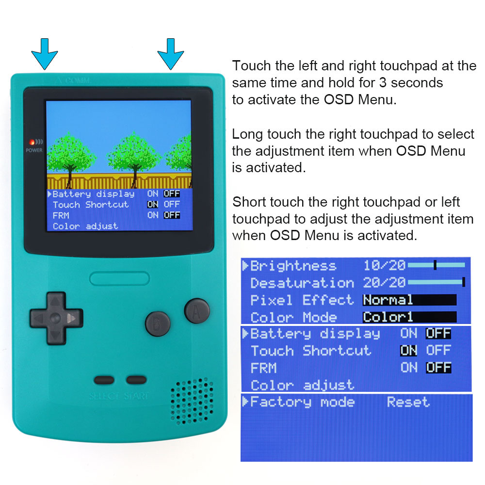 2.8” Laminated Integer Scaling 480×432 Retro Pixel Backlight IPS LCD Screen Kit With Pre-cut Shell For Game Boy Color-Hispeedido 2.8” Laminated Integer Scaling 480×432 Retro Pixel Backlight IPS LCD Screen Kit With Pre-cut Shell For Game Boy Color-Hispeedido
