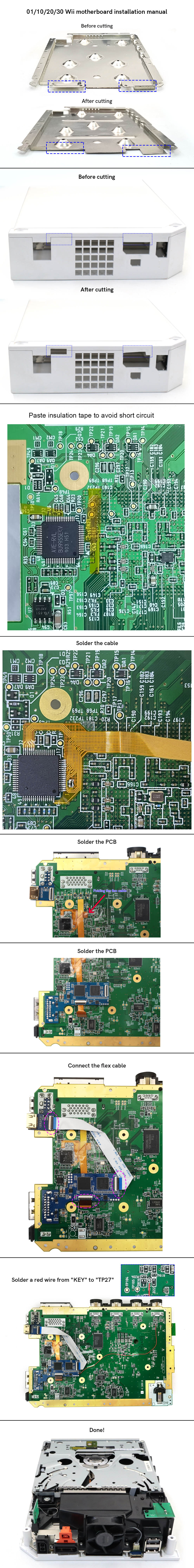 Hispeedido 480P 1080P Internal Wii HDMI Mod Kit Digital to Digital HDMI-Compatible Mod Kit With OSD Menu For Wii Console-Hispeedido Hispeedido 480P 1080P Internal Wii HDMI Mod Kit Digital to Digital HDMI-Compatible Mod Kit With OSD Menu For Wii Console-Hispeedido