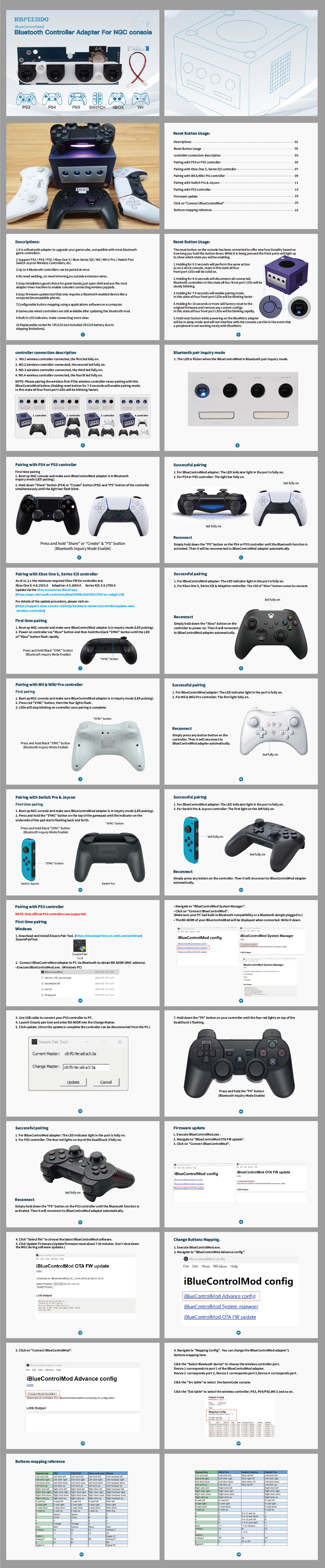 iBlueControlMod Wireless Controller Internal Adapter For NGC Console Support PS3/PS4/PS5/Switch Pro/Wii Controllers-Hispeedido iBlueControlMod Wireless Controller Internal Adapter For NGC Console Support PS3/PS4/PS5/Switch Pro/Wii Controllers-Hispeedido