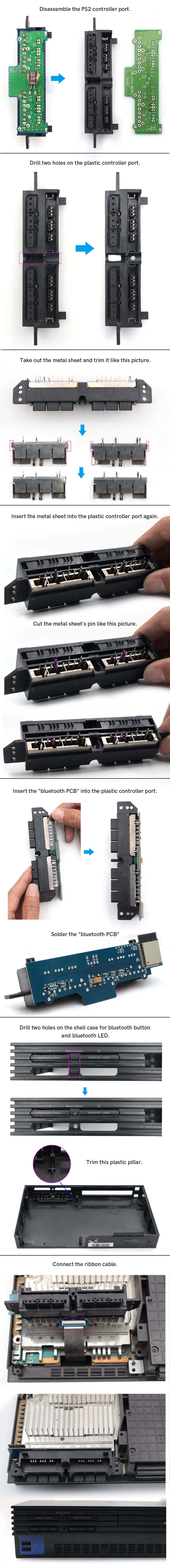 Hispeedido iBlueControlMod Wireless Bluetooth Controller Internal Adapter PCB Board For PS2 Fat Bluetooth Gamepad Adapter PCB-Hispeedido Hispeedido iBlueControlMod Wireless Bluetooth Controller Internal Adapter PCB Board For PS2 Fat Bluetooth Gamepad Adapter PCB-Hispeedido