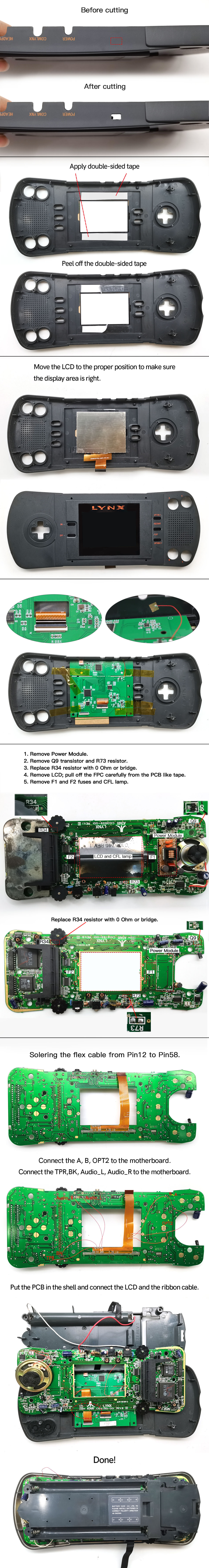 Hispeedido High Definition 3.5” 640×480 Retro Pixel IPS LCD Screen HDMI-Compatible Mod Kit For ATARI LYNX Ⅰ-Hispeedido Hispeedido High Definition 3.5” 640×480 Retro Pixel IPS LCD Screen HDMI-Compatible Mod Kit For ATARI LYNX Ⅰ-Hispeedido