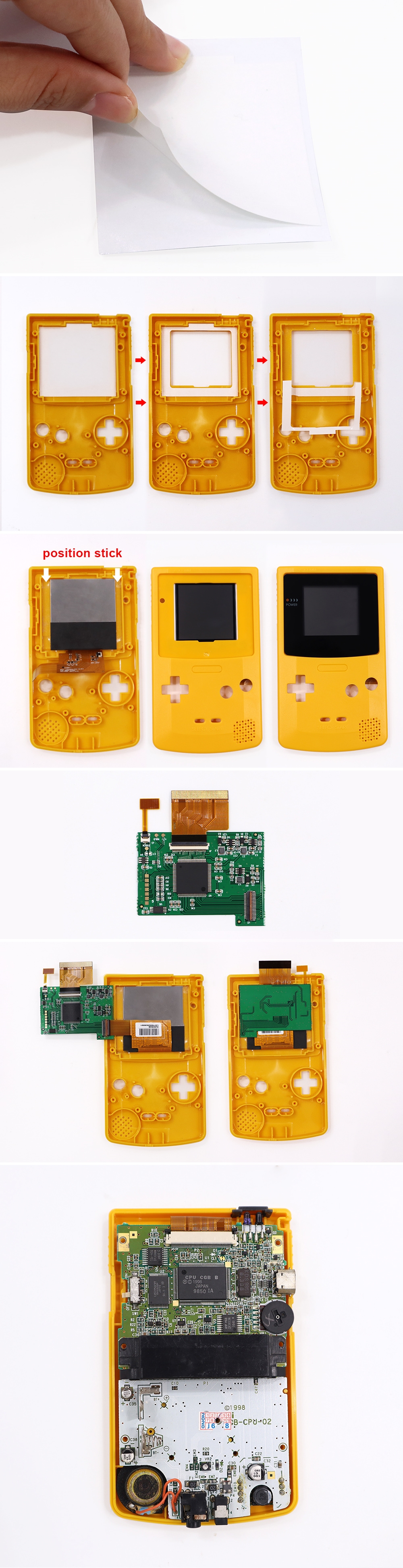 Hispeedido 2.2” Dual-Touch Smaller Display Size Backlight Color Adjust IPS LCD Kit With Shell Case For Game Boy Color No Need to Cut Shell-Hispeedido Hispeedido 2.2” Dual-Touch Smaller Display Size Backlight Color Adjust IPS LCD Kit With Shell Case For Game Boy Color No Need to Cut Shell-Hispeedido